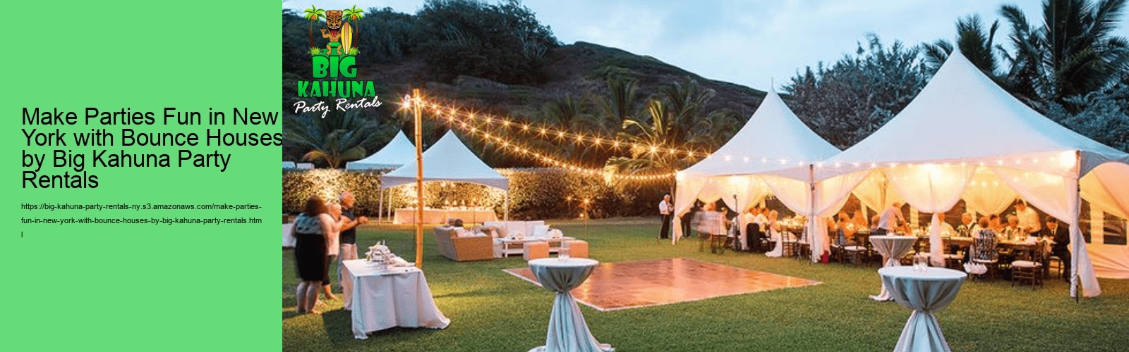 Make Parties Fun in New York with Bounce Houses by Big Kahuna Party Rentals